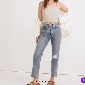 NWT Madewell Girljean Distressed Edition